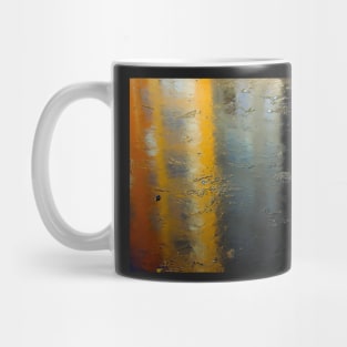 Frozen canal water reflecting the image of colourful buildings Mug